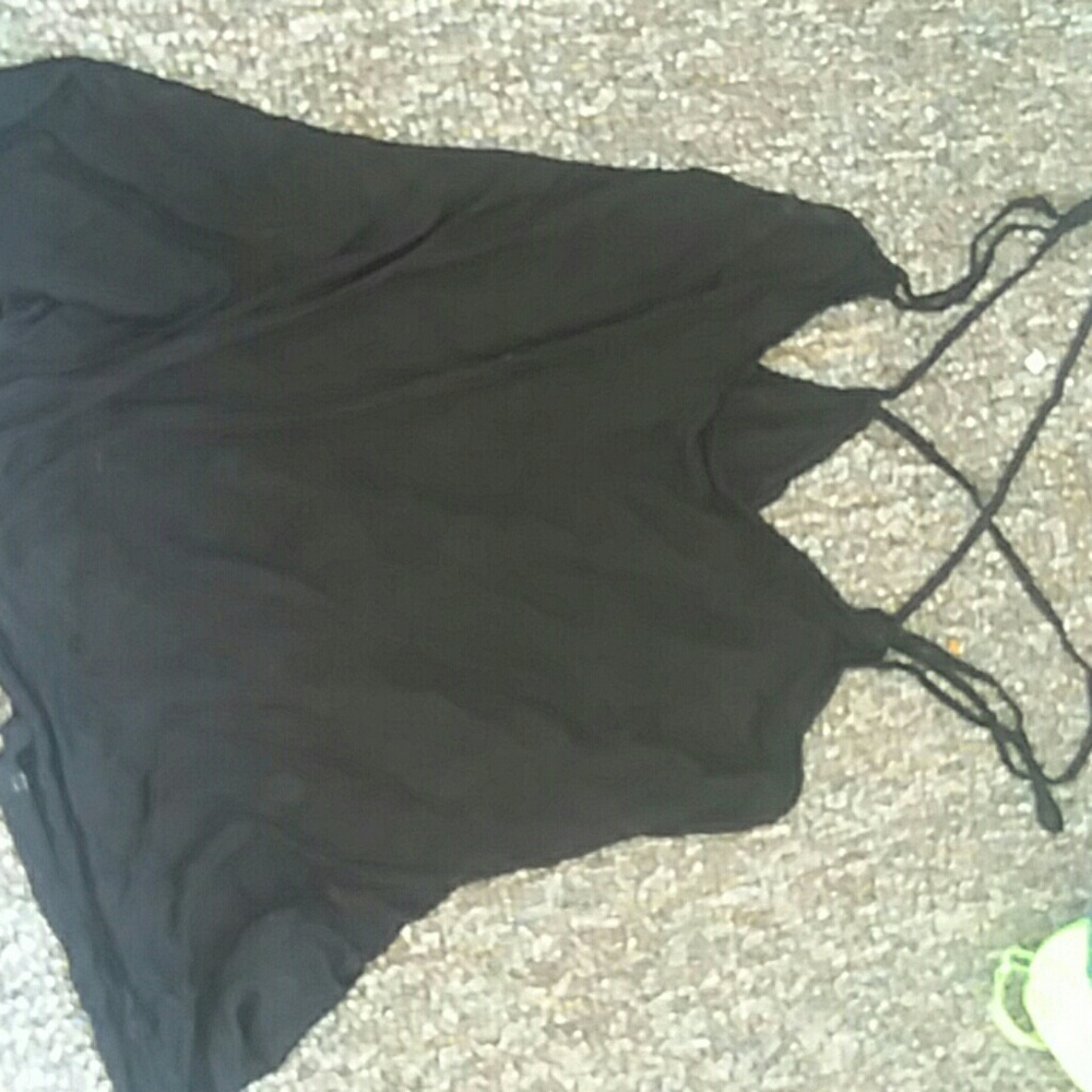 Black H&M criss cross back tank top